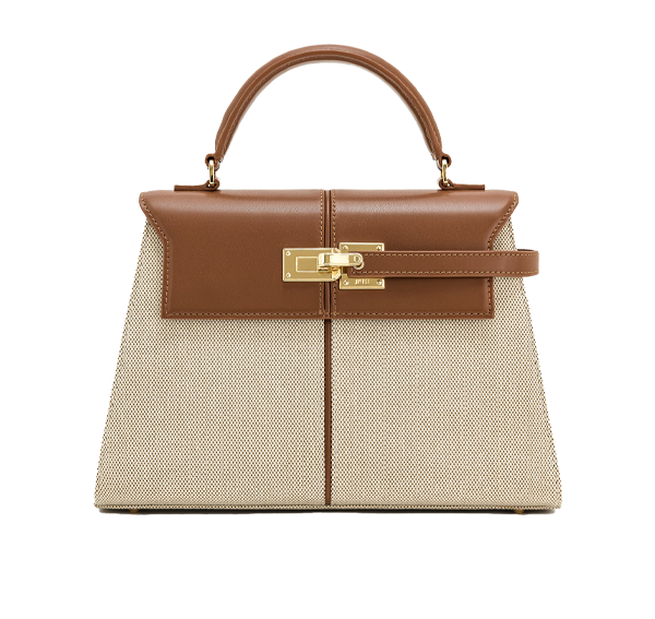 JW PEI Women's Elise Large Top Handle Bag Brown Canvas