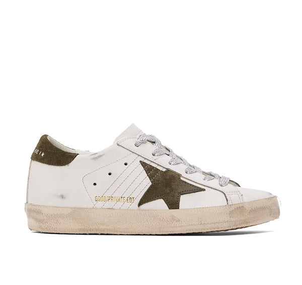 Golden Goose Women's Super Star Sneakers Optic White/Olive