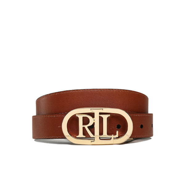 Polo Ralph Lauren Women's Reversible Leather Belt Black/Tan - Ready to Ship