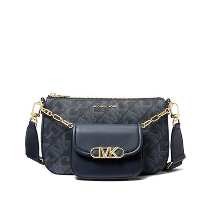 Michael Kors Women's Parker Large Empire Signature Logo 2-in-1 Crossbody Bag Blue