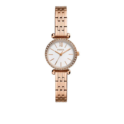 Fossil Women's Tillie Mini Three Hand Rose Gold Tone Stainless Steel Watch BQ3502