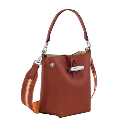 Longchamp Women's Le Roseau XS Bucket Bag Mahogany