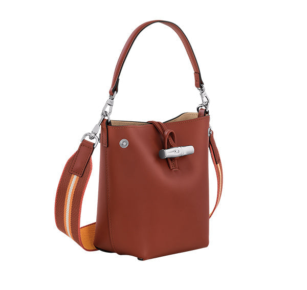 Longchamp Women's Le Roseau XS Bucket Bag Mahogany