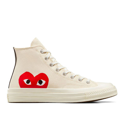 Converse x Comme des Garçons PLAY Chuck 70 High Top Milk/Red/Black