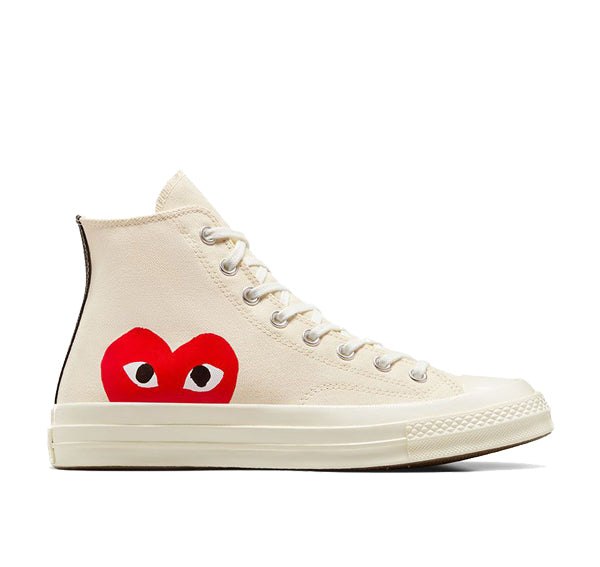 Converse x Comme des Garçons PLAY Chuck 70 High Top Milk/Red/Black