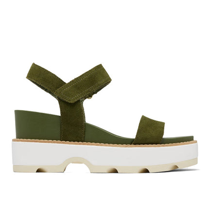 Sorel Women's Joanie IV Y Strap Wedge Sandal Utility Green/Honey White