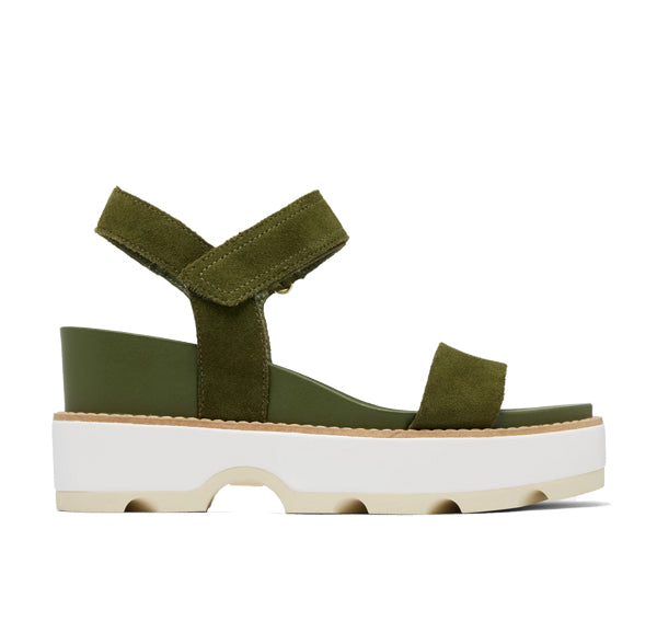 Sorel Women's Joanie IV Y Strap Wedge Sandal Utility Green/Honey White