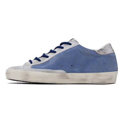 Golden Goose Women's Super Star Sneakers Shine/Silver/Blue