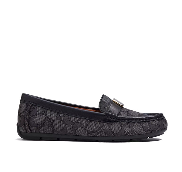 Coach Women's Mona Driver In Signature Jacquard Smoke/Coal/Black