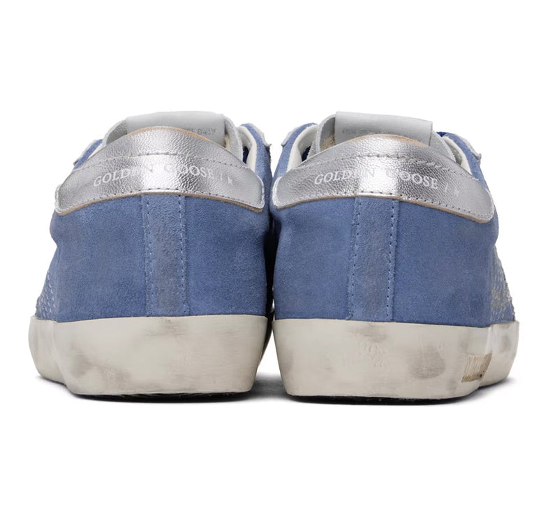 Golden Goose Women's Super Star Sneakers Shine/Silver/Blue