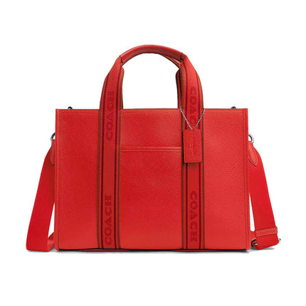 Coach Women's Smith Tote Silver/Miami Red Multi