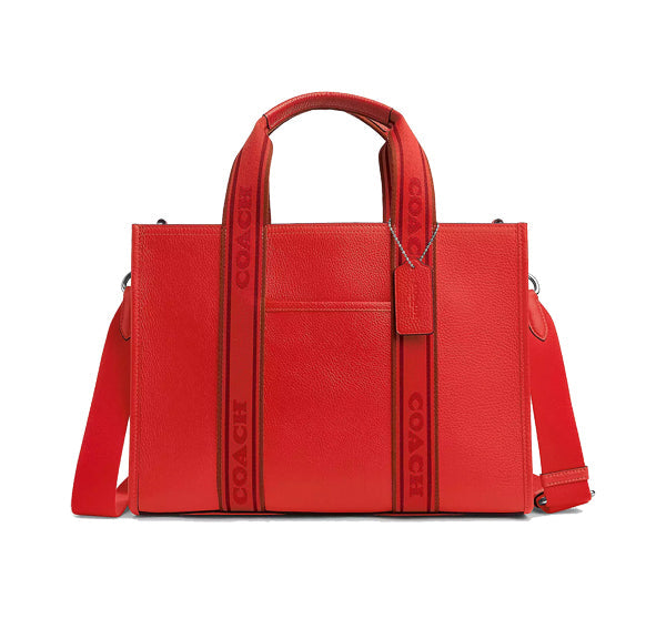 Coach Women's Smith Tote Silver/Miami Red Multi