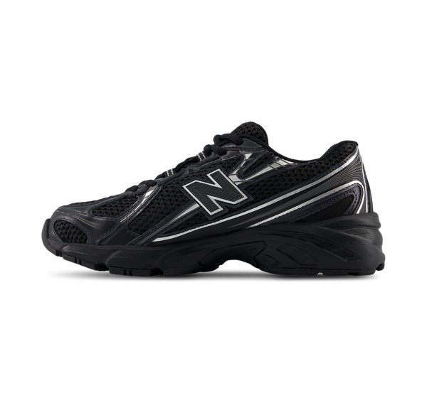 New Balance Grade School 740 Black with Silver Metalic GR740BM
