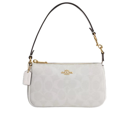 Coach Women's Nolita 19 In Signature Canvas Gold/Chalk/Glacierwhite