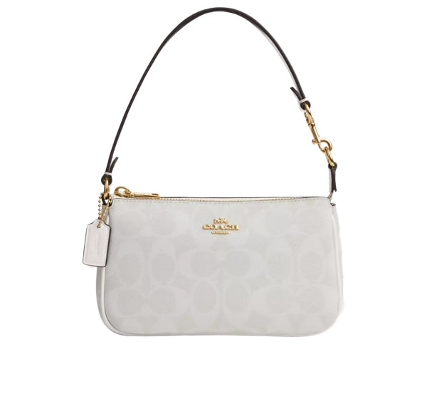 Coach Women's Nolita 19 In Signature Canvas Gold/Chalk/Glacierwhite