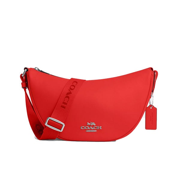 Coach Women's Pace Shoulder Bag Silver/Miami Red