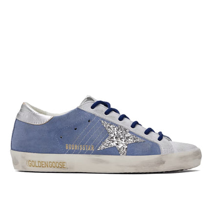 Golden Goose Women's Super Star Sneakers Shine/Silver/Blue