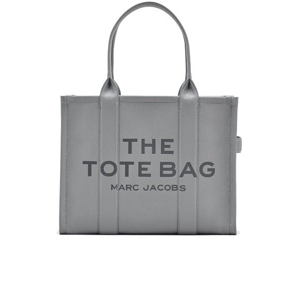 Marc Jacobs Women's The Leather Large Tote Bag Wolf Grey
