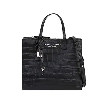 Marc Jacobs Women's Mini Grind Crocodile Embossed Leather Tote Black