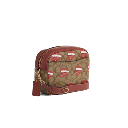 Coach Women's Coach X Tom Wesselmann Jamie Camera Bag In Signature Canvas Gold/Khaki/Terracotta Multi