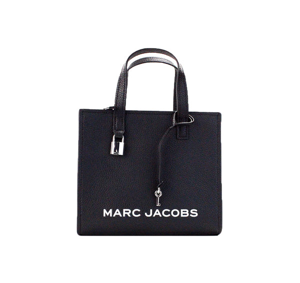Marc Jacobs Women's Mini Grind Branded Leather Tote Bag Black