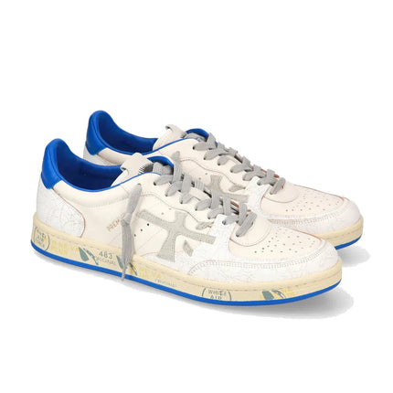 Premiata Men's Clay Sneakers White/Blue 6779