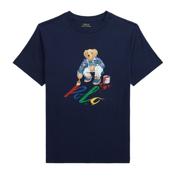 Polo Ralph Lauren Boy's Polo Bear Cotton Jersey Tee Newport Navy