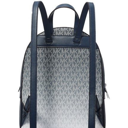 Michael Kors Women's Jaycee Medium Ombré Signature Logo Backpack Navy