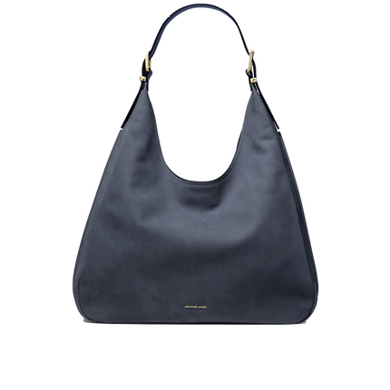 Michael Kors Women's Nolita Large Nubuck Hobo Shoulder Bag Navy