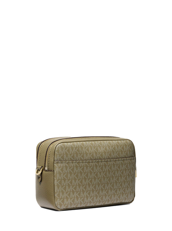 Michael Kors Women's Bryant Medium Signature Logo Camera Crossbody Bag Safari Green