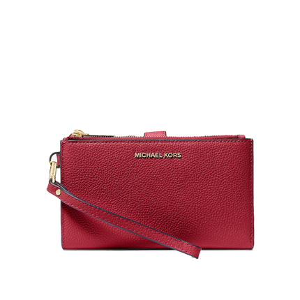 Michael Kors Women's Adele Leather Smartphone Wallet Deep Red