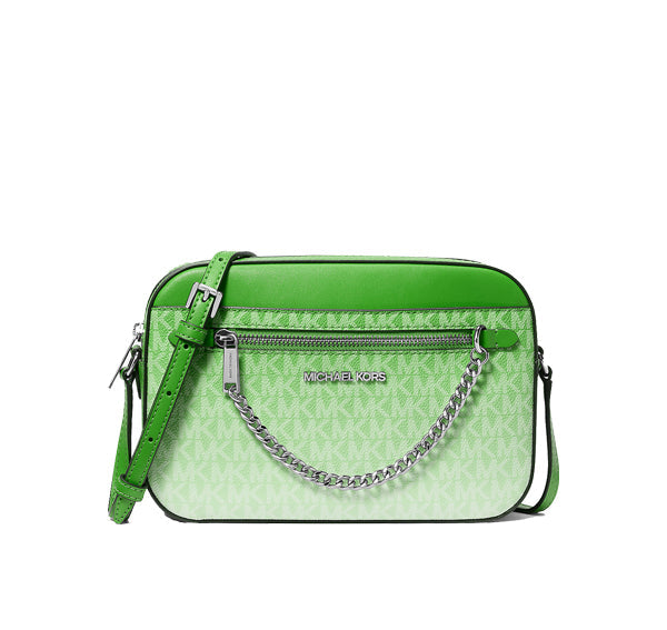 Michael Kors Women's Jet Set Large Ombré Signature Logo Crossbody Body Jungle