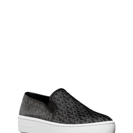 Michael Kors Women's Teddi Signature Logo Slip-On Sneaker Black