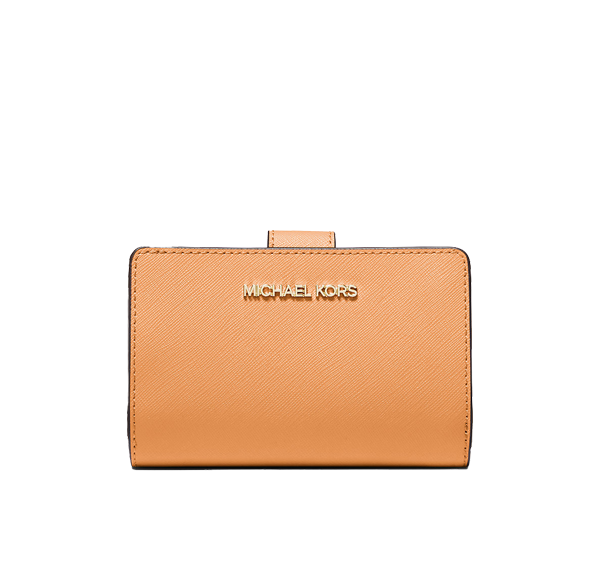 Michael Kors Women's Medium Crossgrain Leather Wallet Cider