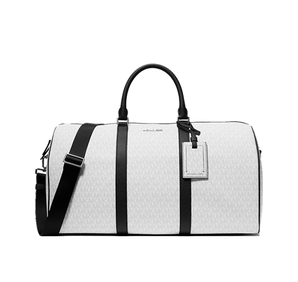 Michael Kors Unisex Harrison Logo Weekender Bag Bright White