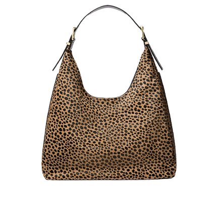 Michael Kors Women's Nolita Large Cheetah Print Calf Hair Shoulder Bag Husk Multi/Gold