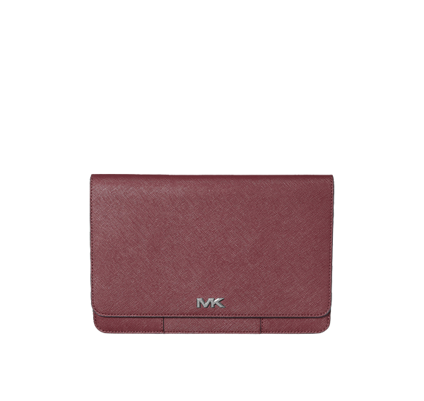 Michael Kors Men Rivington Large Saffiano Leather Wallet Oxblood