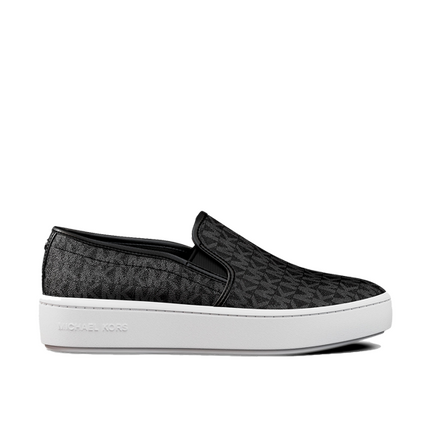 Michael Kors Women's Teddi Signature Logo Slip-On Sneaker Black