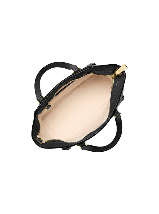 Michael Kors Women's Taryn Small Leather Convertible Crossbody Bag Black/Gold