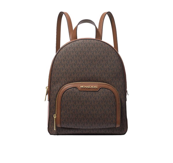 Michael Kors Women's Jaycee Medium Logo Backpack Brown/Gold
