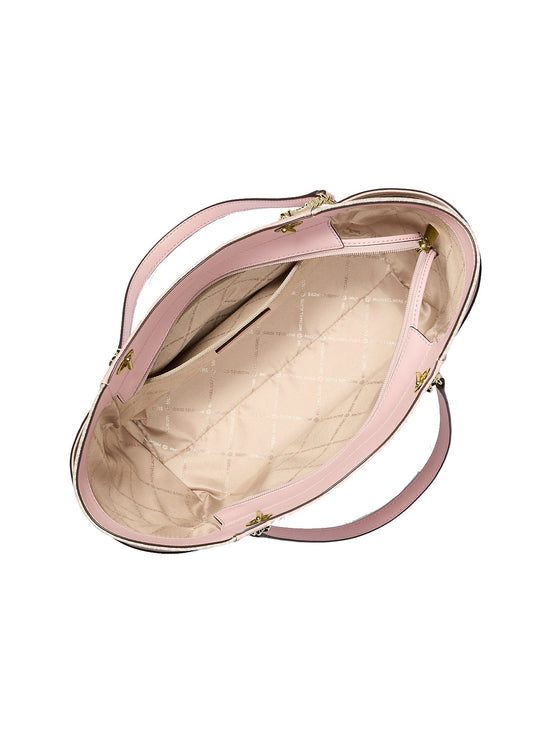 Michael Kors Women's Jet Set Large Color-Block Signature Logo Tote Bag Powder Blush Multi