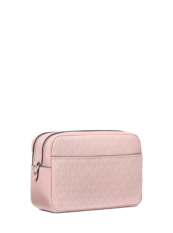 Michael Kors Women's Bryant Medium Signature Logo Camera Crossbody Bag Smokey Rose