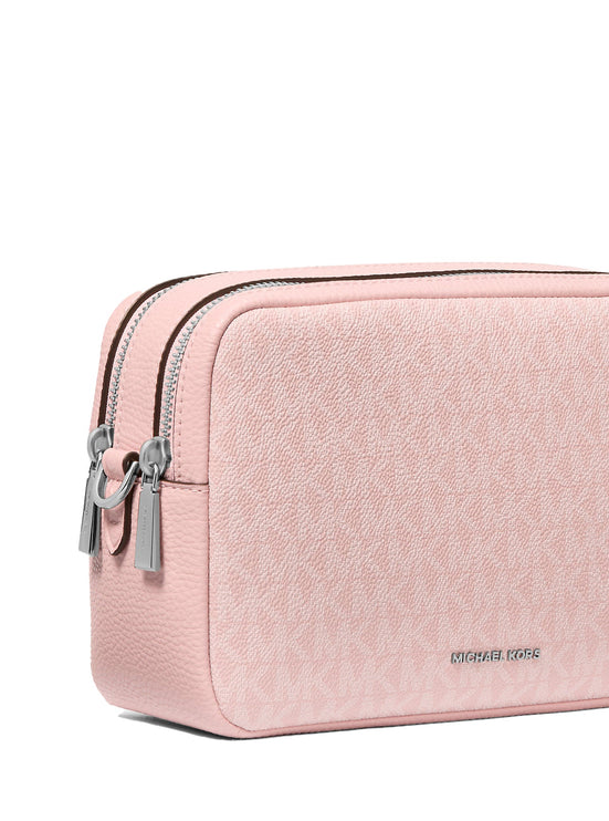 Michael Kors Women's Bryant Medium Signature Logo Camera Crossbody Bag Smokey Rose