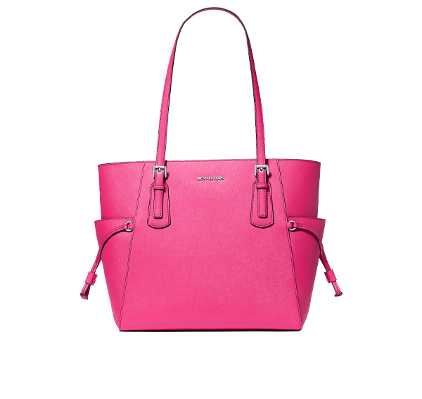 Michael Kors Women's Voyager Large Saffiano Leather Tote Bag Dragonfruit