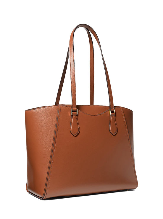 Michael Kors Women's Taryn Large Leather Tote Bag Luggage