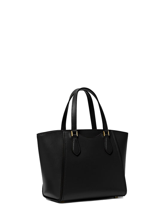 Michael Kors Women's Taryn Small Leather Convertible Crossbody Bag Black/Gold
