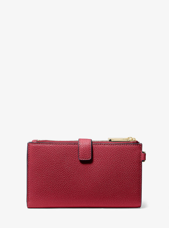 Michael Kors Women's Adele Leather Smartphone Wallet Deep Red