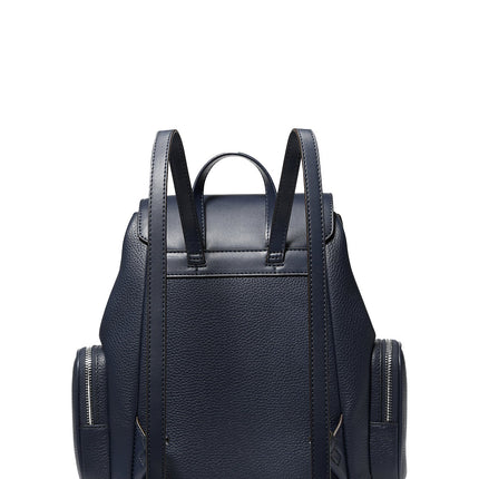 Michael Kors Women's Jet Set Medium Pebbled Leather Backpack Navy