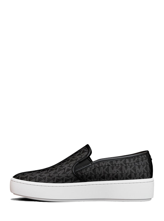 Michael Kors Women's Teddi Signature Logo Slip-On Sneaker Black