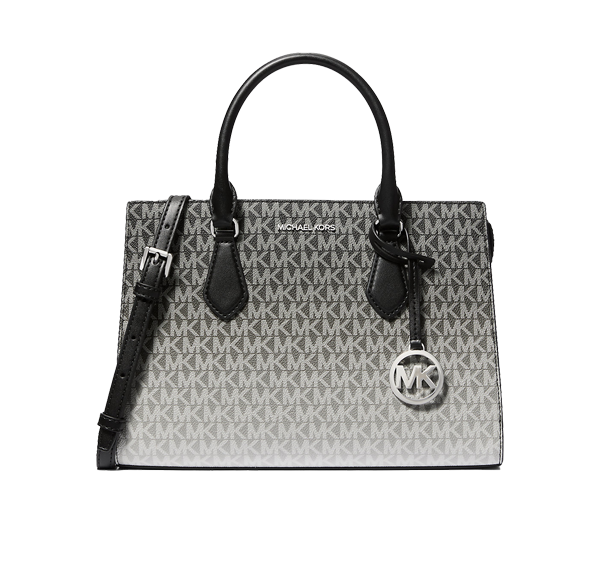 Michael Kors Women's Sheila Medium Ombré Signature Logo Satchel Black